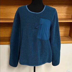 Duluth Trading Co Meteor Blue Fleece Pullover